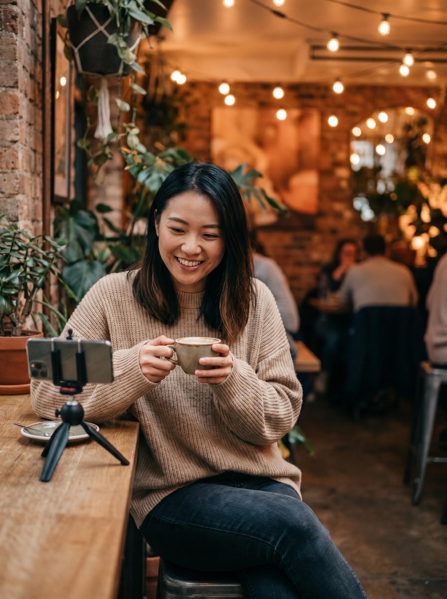 17c一起草美图：咖啡馆网红生活照